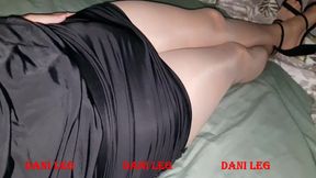 Dani Leg Fountain Cum on Tan Pantyhose