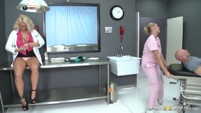 Doctors Adventures - Doctor Sadie Swede Drains Patient Johnny Sins by Titty Fucking and Pounding Her Pussy