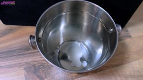 he s being milked like a cow to drain his fat balls!