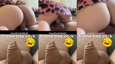 Tiny cock riding creampie surprises big ass amateur