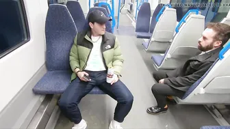 Chav and commuter bareback fuck in train restroom