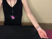 Redhead Goth Office Babe Relaxes After Long Week