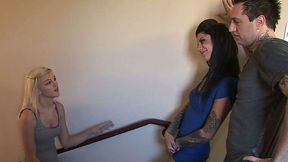 Cute blonde girl gives a head and gets nailed hard from behind
