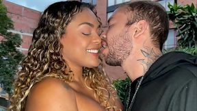 Black MILF Carla Morelli teases and rides tourist's cock