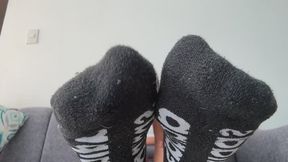 EDGE FOR MY SWEATY GYM SOCKS AND STINKY FEET Goddess Alexa Sock fetish Foot Fetish Foot Domination Femdom POV