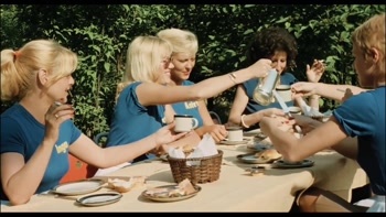 Vintage Blonde Seduction: English Dubbed Group Sex