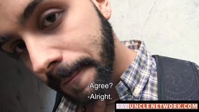 SayUncleNetwork.com - Handsome hairy Latino barebacked and facialized for cash deep