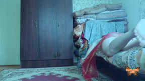 Red Belly Dancer Skirt Hot White Femboy Transgender Shemsle Crossdresser Sissy Cute Boy to Girl