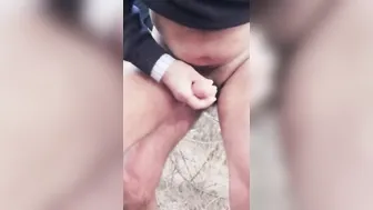 Mature man gets barebacked outdoors by big cock amateur