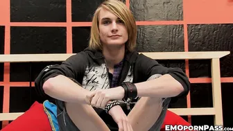 Blond twink Preston Andrews jerks off and shows his solo technique