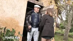 Student fucks her nasty old pervert neightbour