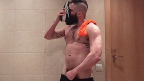 Daddy Loves to Sniff Himself After His Training.