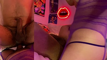 Sexy Latina Trans Girl Alexa Scout Flip Fucks with Hung Bubble Butt Stud