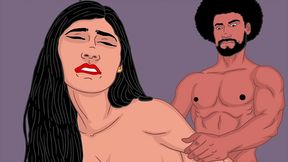 slim thick big tits and bubble butt arab babe mia gets fucked hard by a bbc