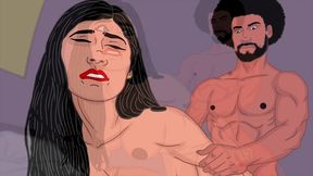 slim thick big tits and bubble butt arab babe mia gets fucked hard by a bbc