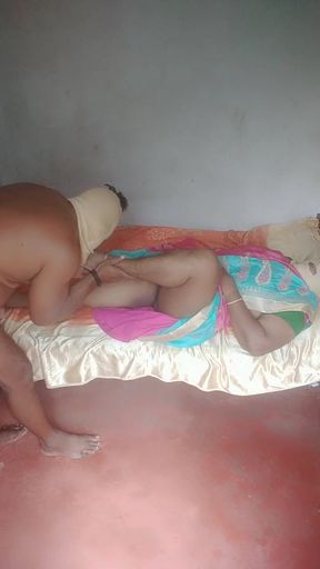 Lady saree performance part 4