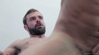 Bearded man eats twink's asshole and fucks him to the balls