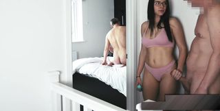 Naughty Stepdaughter Ep. 22 Pt. 2 - Fucking Stepdad While Sis Watches