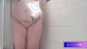 ”RevealMe  BUXXOM BABE'S STEAMY SHOWER MASTURBATION WITH WATER JET”