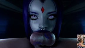 Mai Thigh Fucks a Cock While Slutty Chun-li Watches, Tight Teen Raven Deepthroats a Cock