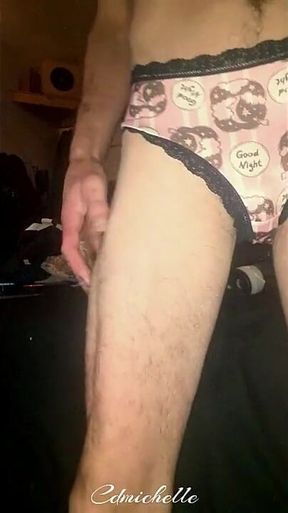 Crossdresser Michelle Was Going Through Laundry and Found 2 Pairs of My Daughters Panties I Had to Try Them on