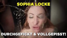 Sexy Brunette Drinks Piss in the Shower