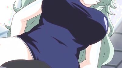 Watch these anime babes with massive tits get pounded after a swim