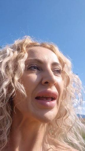 Fuck my ass with huge plug outside