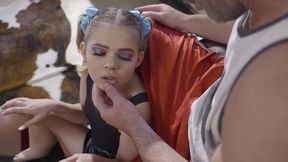 Tiny Cheerleader Slut Penetrated by Huge Coach for Team Entry, XXX Video