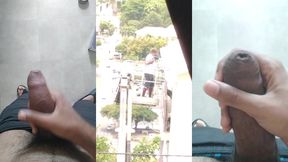 jerk off in front of the worker of the opposite building (no cum)