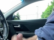 Got Too Horny While Driving, Had to Park to Jerk Off!