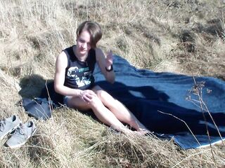 Public banging in the mountains of Bavaria with a strange stud