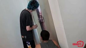 Two friends savoring warm friend's secrets after secretly snapping her wet &mdash;  soapy escapade