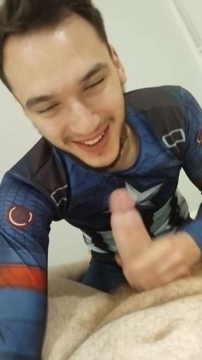 Sucking straight daddy giant cock