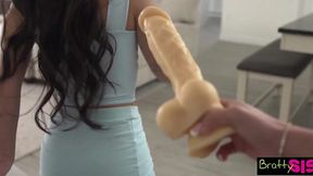 Asian stepsister invites her BFF to please stepbro in Threesome