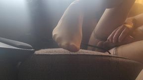 Playing with Huge Cock in Pantyhose and Heels