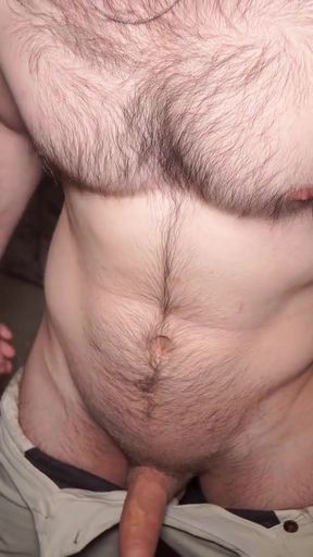Thrilling moment from "Muscular hottie jerks his cock on camera and cums loudly"