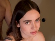 Tea, coffee, or a blowjob. What would you choose? Hot and sensual sex in the morning (Cum on face)