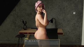 Robert's Compliments to His Bubbly Hot Step Mother & Mesmerised by Her Big Tits and Huge Ass