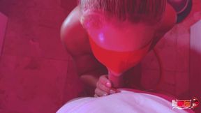 Pov Smoking MILF Stepmom Deepthroats and Gets Cum in Mouth