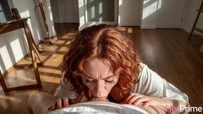 redhead milf fucks her stepson in her art studio [ai]