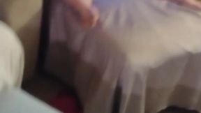 Girlfriend loves surprise jerk-off session during gaming