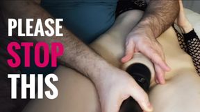 Fingering and teasing stepsister soft pussy to a shaking orgasm