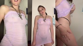 i m just a little 23 year old tease in my see through dress...