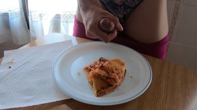 Omg Eating a Pie Full of Cum and Proteins (food Cum Fetish)