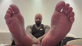 I’m your roommate and you owe me and for payment I make you worship my big beautiful soles