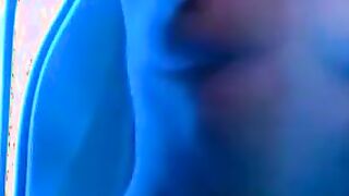 Striptease and masturbation inside the tanning salon