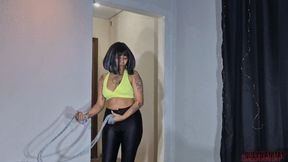 Sitting and training my glutes on the slave's face - Part 1