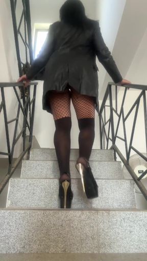 Whispers on the Stairs - High Heels, Tanga &amp; Sultry Tease