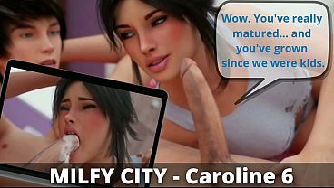 My stepsister instantly deepthroats my cock whenever she sees it! [Milfy City - Caroline 6]